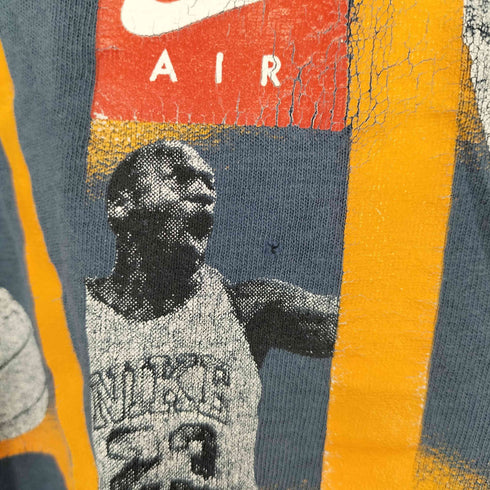 ナイキ NIKE 90s 銀タグ 袖裾シングル フロントプリントクルーネックTシャツ メンズ XL