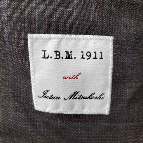 イセタン ISETAN L.B.M.1911 シルクリネン混2Bテーラードジャケットパンツ セットアップ 背抜き メンズ 44