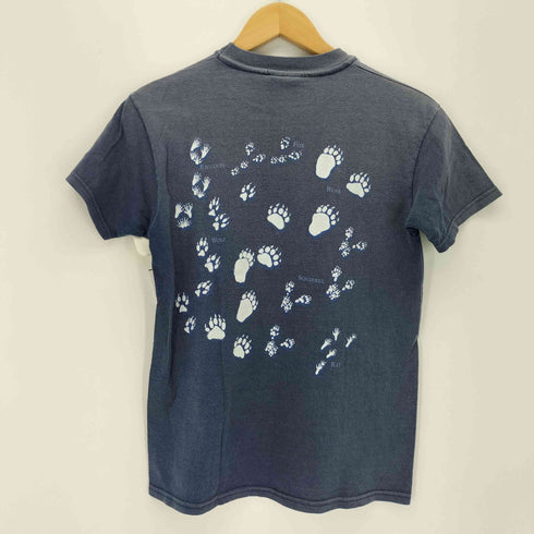 ヘインズ Hanes 90s メキシコ製 足跡 両面プリントクルーネックTシャツ レディース M