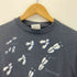 ヘインズ Hanes 90s メキシコ製 足跡 両面プリントクルーネックTシャツ レディース M