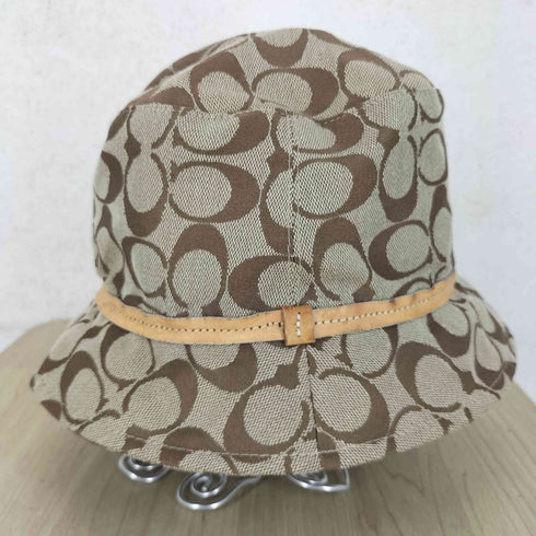 コーチ COACH シグネチャー レザーライン バケットハット レディース S