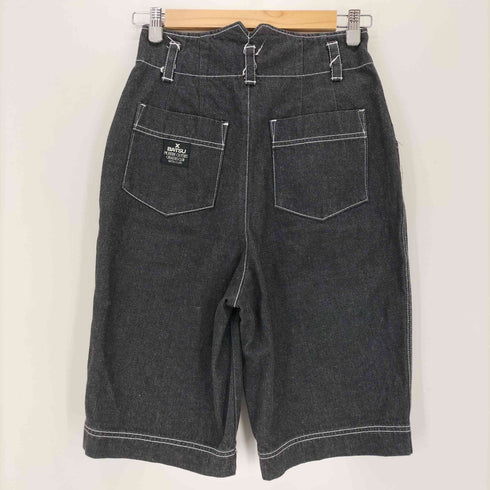 BA-TSU ブラックデニムハーフパンツ レディース M