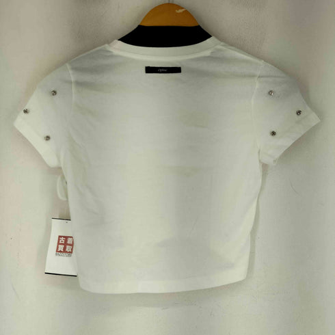 エピヌ epine ビジュー 半袖クロップドTシャツ レディース