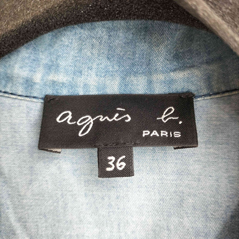 アニエスベー agnes b. シャンブレーデニムダブルジップアップコート レディース 36