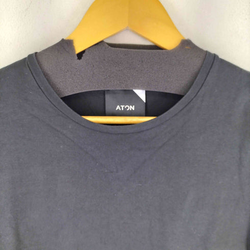 エイトン ATON ラウンドネック ラウンドヘム S/S Tシャツ レディース JPN:2