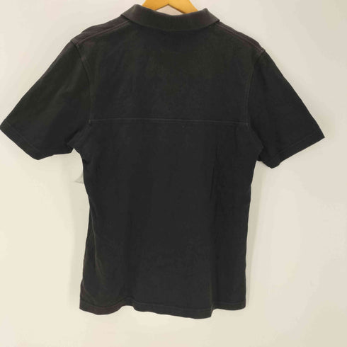 ステューシー Stussy 00S OLD 黒タグ 折れ クラウン 刺繍 ハーフジップ S/S ポロ シャツ 半袖 シャツ メンズ import:S