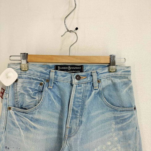 BLUEBIRD BOULEVARD ボタンフライダメージデニムパンツ レディース JPN:XS
