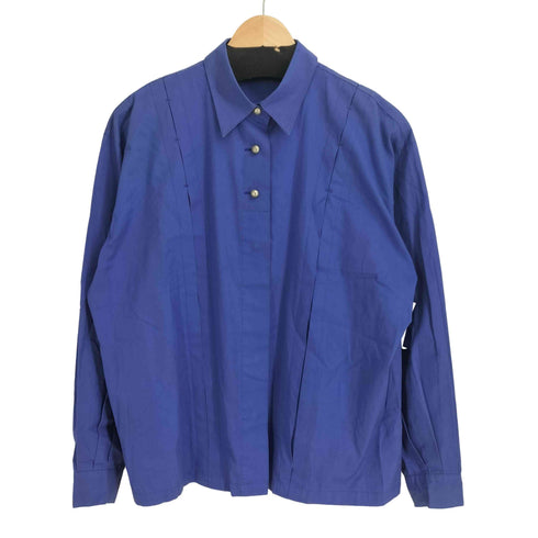 CLAUDE MONTANA 80S メタルボタンプリーツデザイン L/S シャツ レディース 9