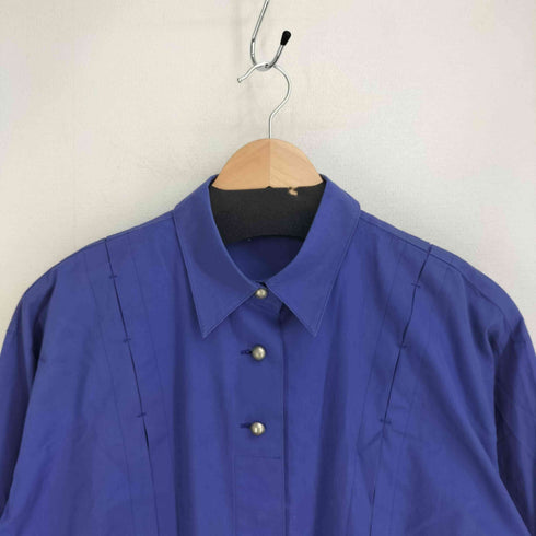CLAUDE MONTANA 80S メタルボタンプリーツデザイン L/S シャツ レディース 9
