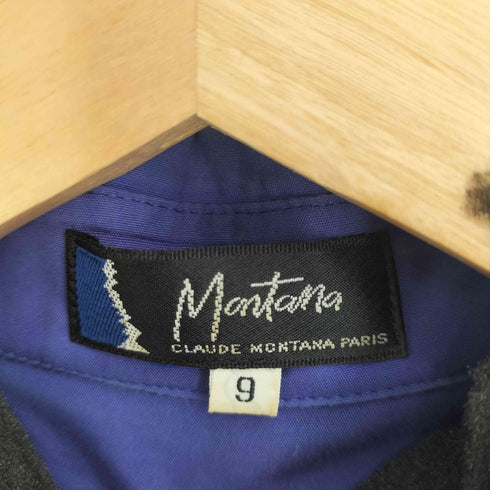 CLAUDE MONTANA 80S メタルボタンプリーツデザイン L/S シャツ レディース 9