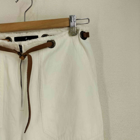 ジョンブル Johnbull ベルテッドカットオフワイドデニムパンツ レディース JPN:M