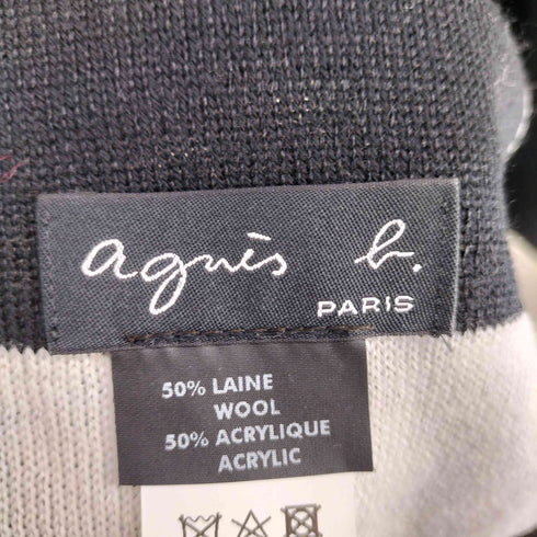 アニエスベー agnes b. ボーダーデザインマフラー レディース