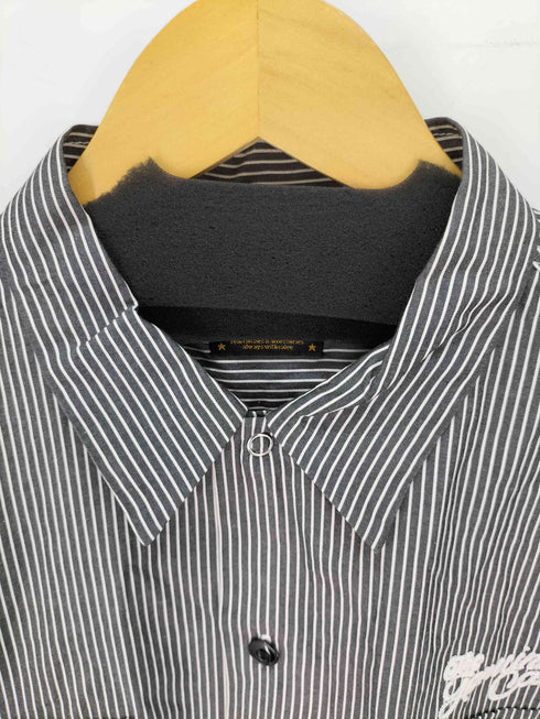 キャリー CALEE チェーンステッチ ストライプ ワークシャツ メンズ JPN:XL