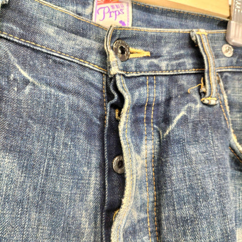 PRPS MADE IN JAPAN 日本製 紫製品 ダメージ ハチノス加工 デニムパンツ Y2K メンズ 36