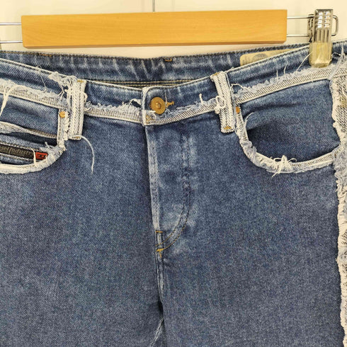 ディーゼル DIESEL BABHILA-SP フリンジ デニムパンツ レディース US:26-27