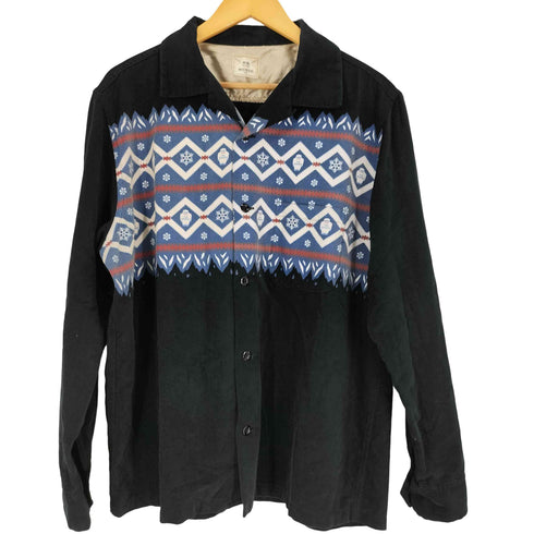 ウィアード WEIRDO YETI - L/S SHIRTS 開襟 オープンカラー イエティプリント コーデュロイ シャツ メンズ JPN:XXL