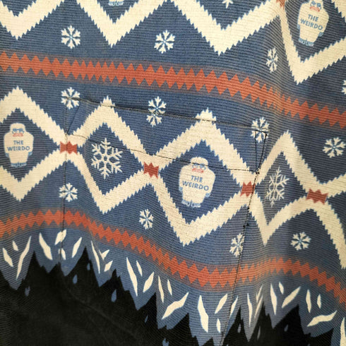 ウィアード WEIRDO YETI - L/S SHIRTS 開襟 オープンカラー イエティプリント コーデュロイ シャツ メンズ JPN:XXL