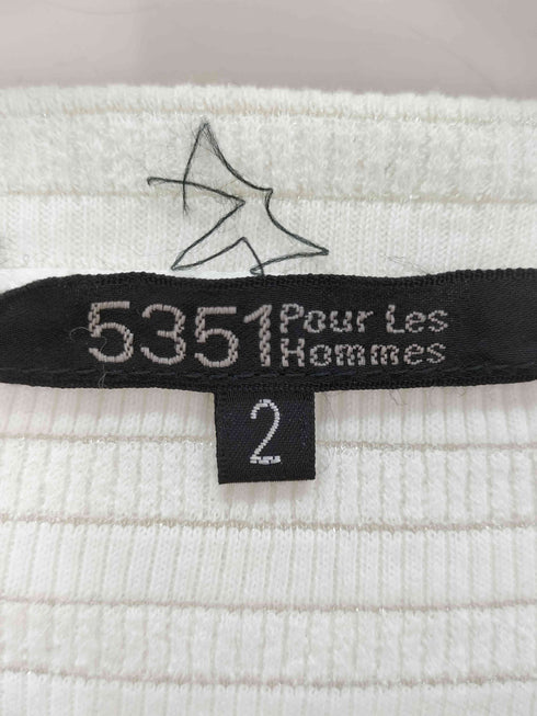 ゴーサンゴーイチプールオム 5351 POUR LES HOMMES ラメステッチ ヘンリーネック L/S カットソー メンズ JPN:2