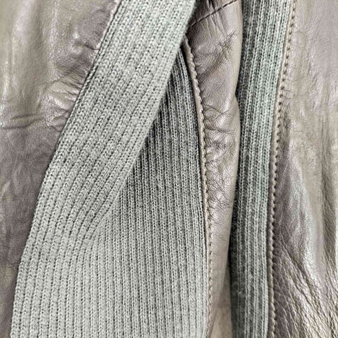 バンヤードストーム BARNYARDSTORM lamb leather ニット切替 ノーカラー レザーコート レディース JPN:1