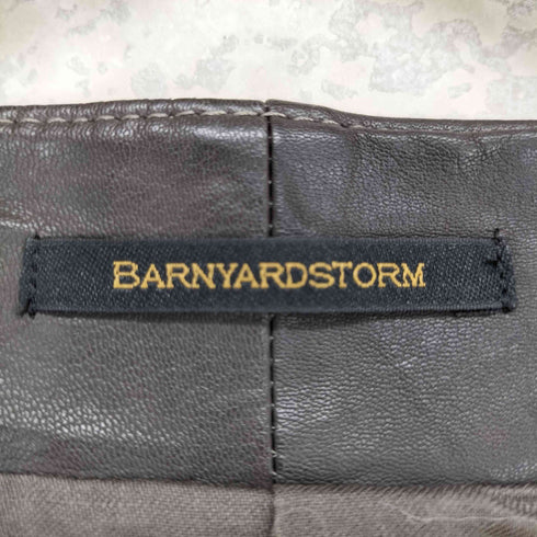 バンヤードストーム BARNYARDSTORM lamb leather ニット切替 ノーカラー レザーコート レディース JPN:1
