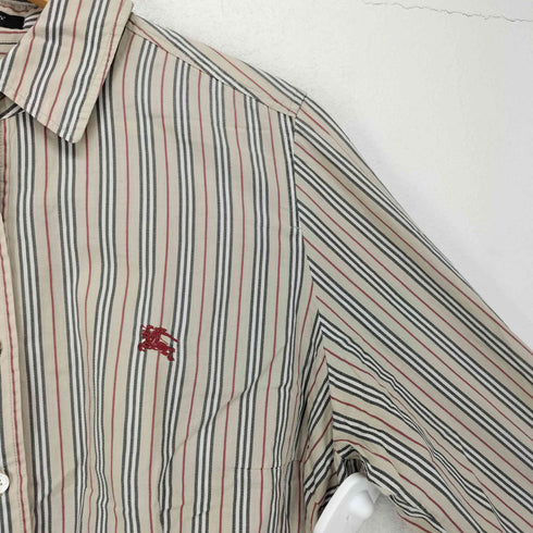 バーバリーロンドン BURBERRY LONDON ノヴァ ストライプ 七分袖 シャツ レディース JPN:46