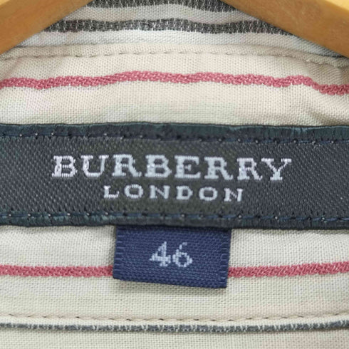 バーバリーロンドン BURBERRY LONDON ノヴァ ストライプ 七分袖 シャツ レディース JPN:46