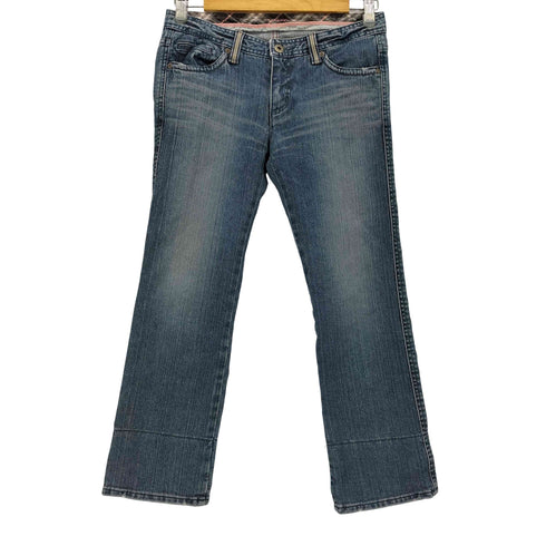 バーバリーブルーレーベル BURBERRY BLUE LABEL ローライズ フレア デニム パンツ Y2K レディース UK:24