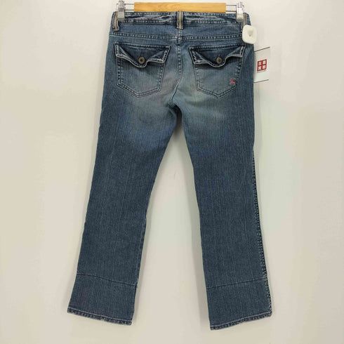 バーバリーブルーレーベル BURBERRY BLUE LABEL ローライズ フレア デニム パンツ Y2K レディース UK:24