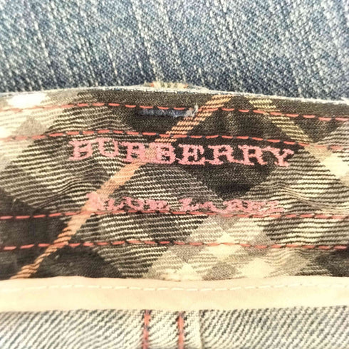 バーバリーブルーレーベル BURBERRY BLUE LABEL ローライズ フレア デニム パンツ Y2K レディース UK:24