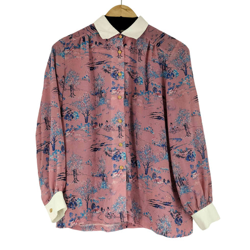 総柄 L/S シアーシャツブラウス レディース JPN:2