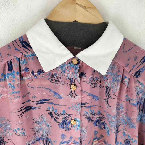 総柄 L/S シアーシャツブラウス レディース JPN:2