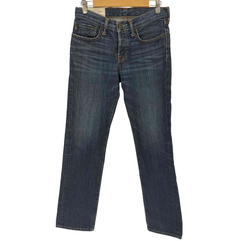 アバクロンビーアンドフィッチ Abercrombie & Fitch SLIM STRAIGHT ボタンフライデニムパンツ レディース 28X30
