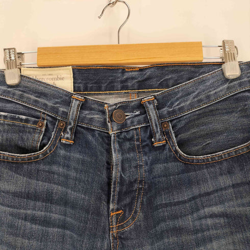 アバクロンビーアンドフィッチ Abercrombie & Fitch SLIM STRAIGHT ボタンフライデニムパンツ レディース 28X30