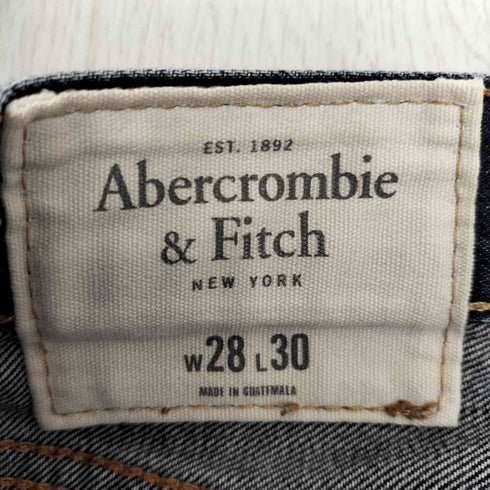 アバクロンビーアンドフィッチ Abercrombie & Fitch SLIM STRAIGHT ボタンフライデニムパンツ レディース 28X30