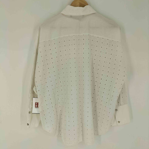 ザラ ZARA コントラスト刺繍入りシャツ レディース import:L