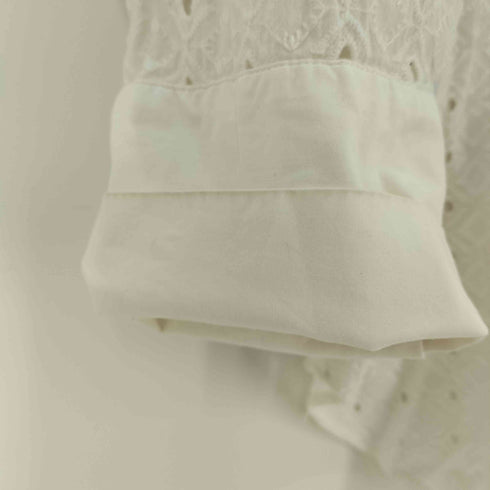 ザラ ZARA コントラスト刺繍入りシャツ レディース import:L