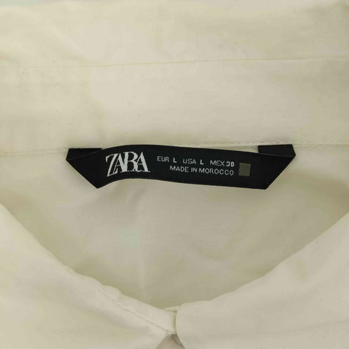 ザラ ZARA コントラスト刺繍入りシャツ レディース import:L