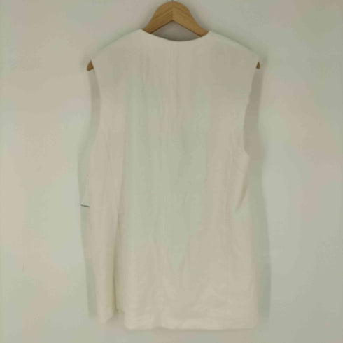 ザラ ZARA ホワイトフルイドボタンベスト レディース import:M