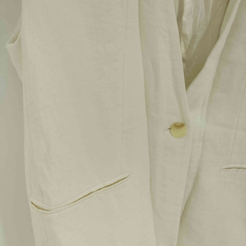 ザラ ZARA ホワイトフルイドボタンベスト レディース import:M