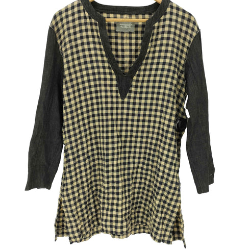 タカヒロミヤシタザソロイスト TAKAHIRO MIYASHITA The SoloIst. 13SS 初期 Tunic Shirt III 生地切替 カットソー archive チェック メンズ JPN:M