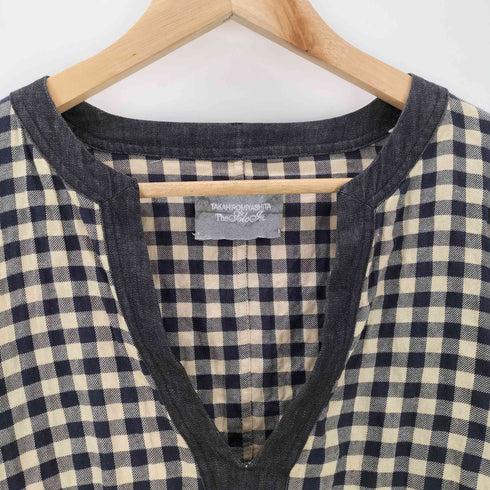 タカヒロミヤシタザソロイスト TAKAHIRO MIYASHITA The SoloIst. 13SS 初期 Tunic Shirt III 生地切替 カットソー archive チェック メンズ JPN:M