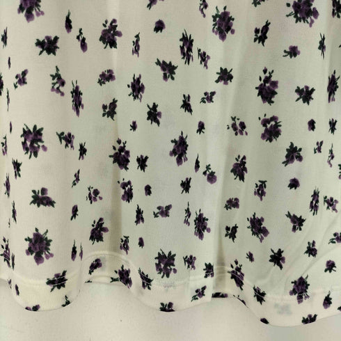 シルク100 花柄 S/S Tシャツ レディース JPN:L