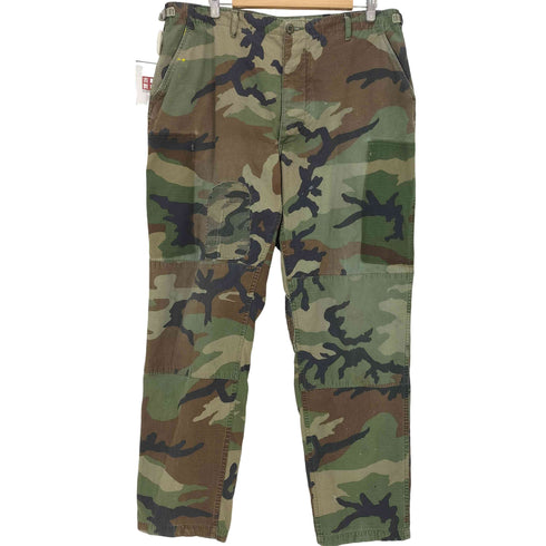 ユーエスアーミー U.S. ARMY 90s 96年会計 ウッドランドカモ BDU リップストップ カーゴパンツ メンズ LARGE-LONG
