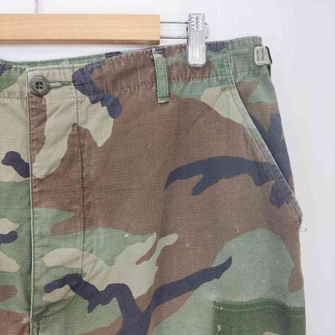ユーエスアーミー U.S. ARMY 90s 96年会計 ウッドランドカモ BDU リップストップ カーゴパンツ メンズ LARGE-LONG