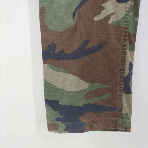 ユーエスアーミー U.S. ARMY 90s 96年会計 ウッドランドカモ BDU リップストップ カーゴパンツ メンズ LARGE-LONG