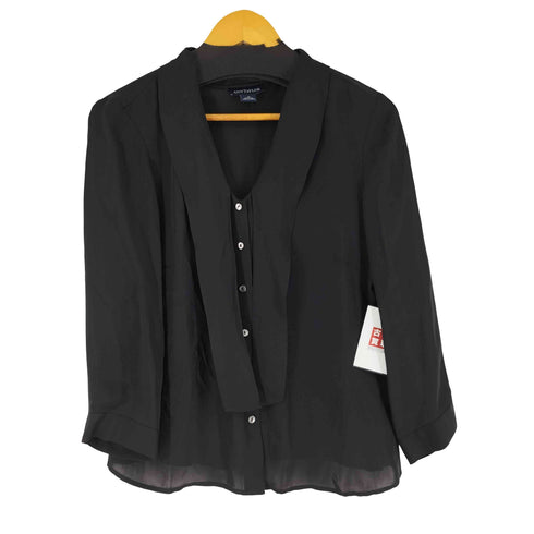 ANNTAYLOR シルク100 ボウタイブラウス レディース US:10