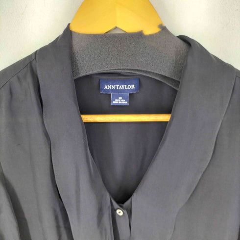 ANNTAYLOR シルク100 ボウタイブラウス レディース US:10