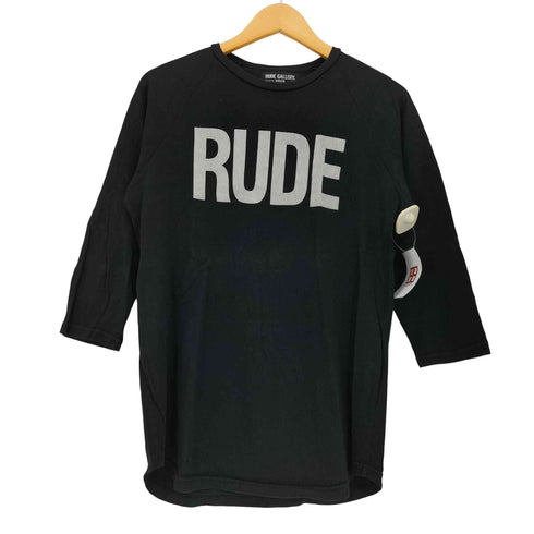 ルードギャラリー RUDE GALLERY フロント プリント クルーネック ラグラン Tシャツ メンズ JPN:3