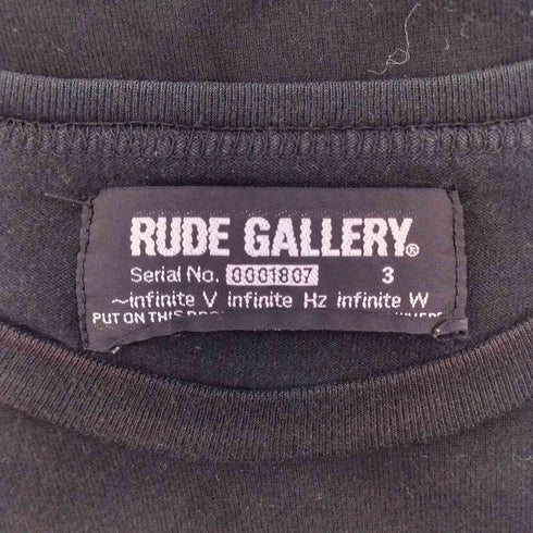 ルードギャラリー RUDE GALLERY フロント プリント クルーネック ラグラン Tシャツ メンズ JPN:3