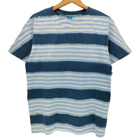 グッドオン good on USA製 グラデーション ボーダー クルーネック S/S Tシャツ メンズ import:M